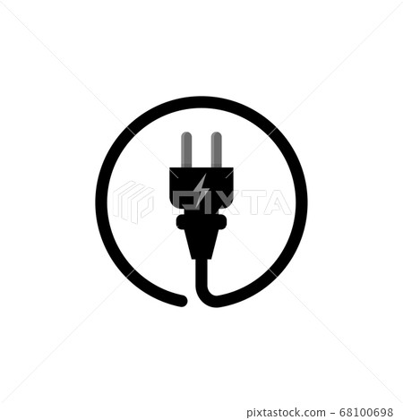 Electric Plug connect concept socket. Get connected or disconnect vector power plug cable 68100698
