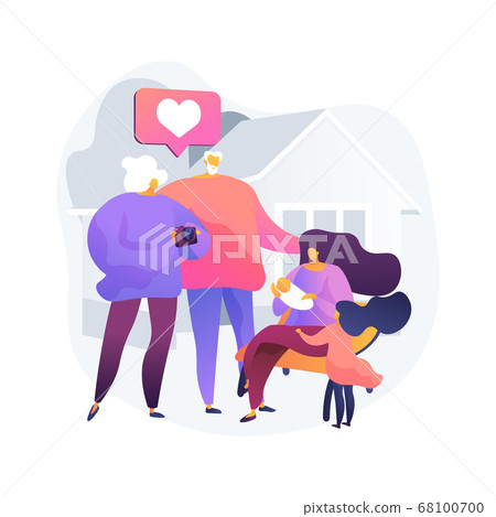 Descendant abstract concept vector illustration. 68100700