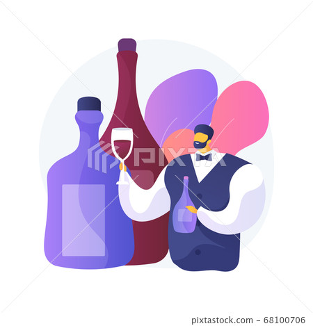 Sommelier abstract concept vector illustration. Sommelier abstract concept vector illustration. 68100706
