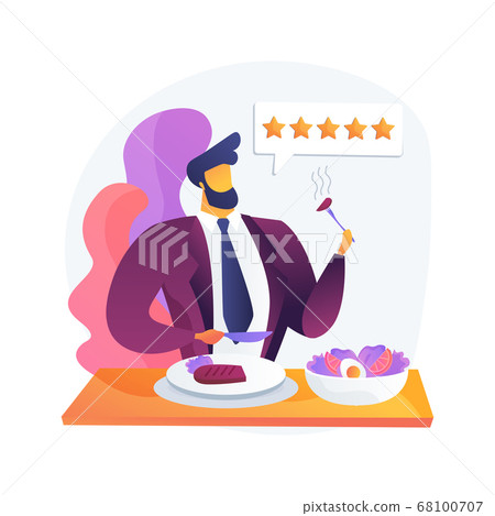 Food critic abstract concept vector illustration. Food critic abstract concept vector illustration. 68100707