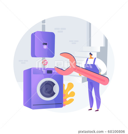 Basement services abstract concept vector illustration. 68100806