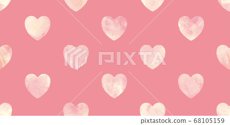 Watercolor heart pattern seamless - Stock Illustration [68105159] - PIXTA