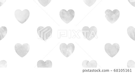 Watercolor heart pattern seamless - Stock Illustration [68105161] - PIXTA