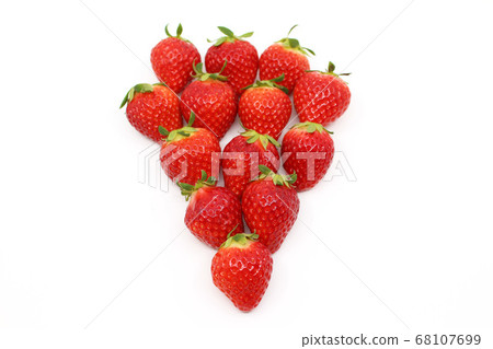 Fresh strawberries on white background Fresh strawberries on white background 68107699