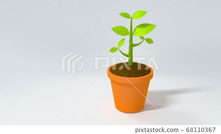 3d render green plant background 68110367