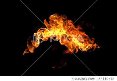 Fire flames isolated on black background Fire flames isolated on black background 68110748