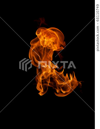 Fire flames isolated on black background Fire flames isolated on black background 68110749