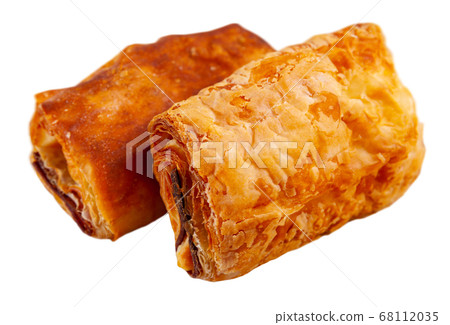 Napolitana with meat and cheese, spanish pastry Napolitana with meat and cheese, spanish pastry 68112035