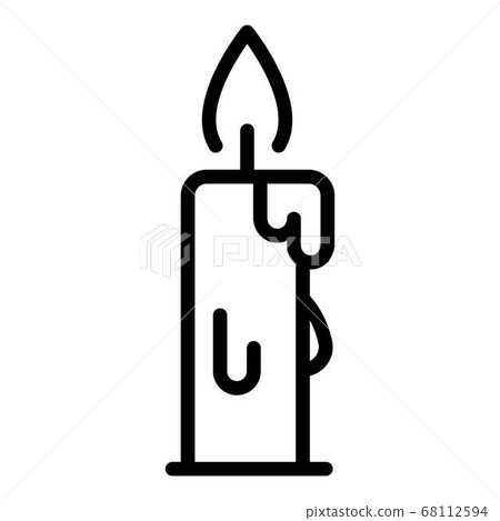 Candle icon, outline style 68112594
