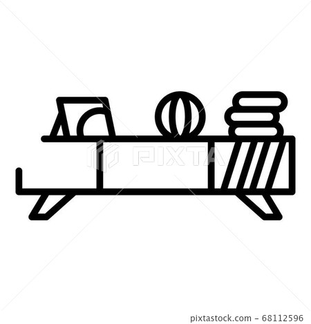 Book shelf furniture icon, outline style 68112596