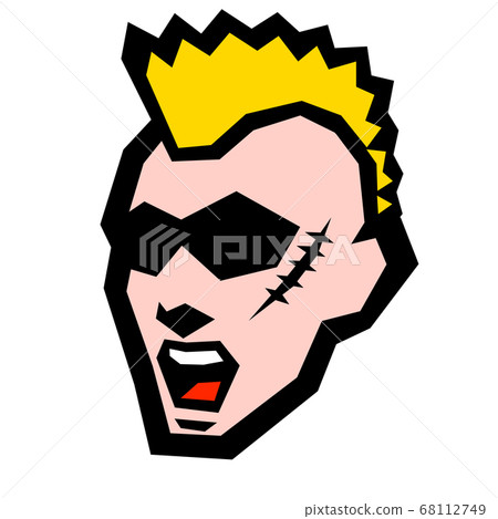 Vector, illustration, head, man, emotion, facial expression, baldness, skinhead, Sitisan, Mohican, Vector, illustration, head, man, emotion, facial expression, baldness, skinhead, Sitisan, Mohican, 68112749