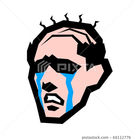 Vector, illustration, head, man, emotion, facial expression, baldness, skinhead, Sitisan, Mohican, 68112776