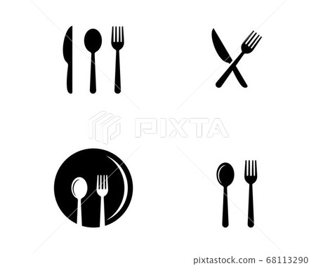 fork and spoon icon 68113290
