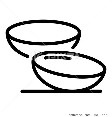 Contact lenses icon, outline style Contact lenses icon, outline style 68113350