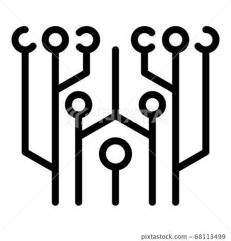 Stylized optic cable icon, outline style Stylized optic cable icon, outline style 68113499