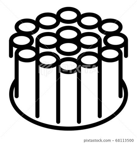 Stranded fiber optic cable icon, outline style 68113500