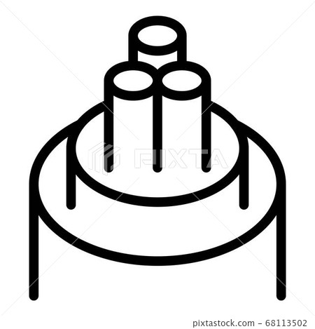 Three core cable icon, outline style 68113502
