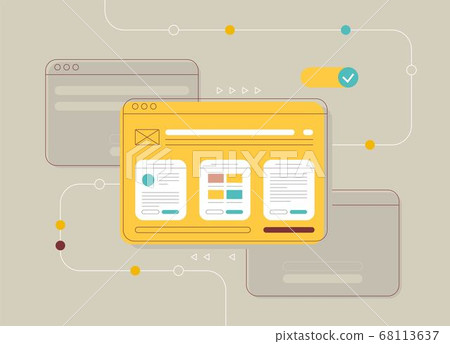 Flat vector illustration communication with 68113637