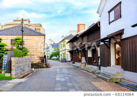 A restored old townscape of Dejima, Nagasaki city 68114064