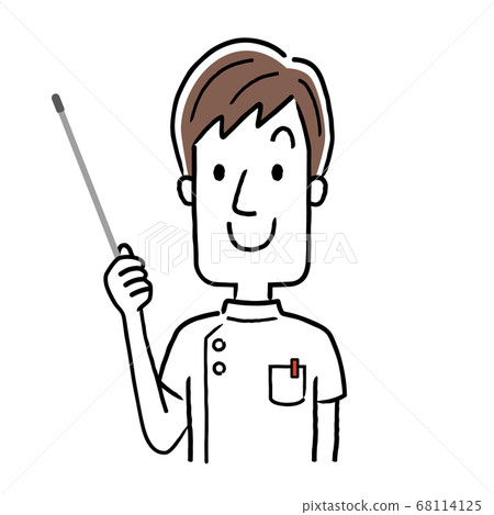 Vector illustration material: explaining young male nurse 68114125