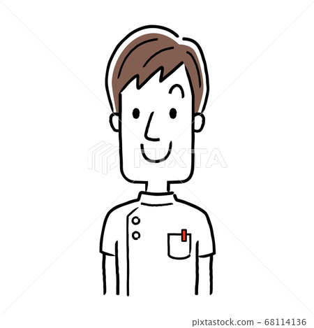 Vector illustration material: smiling young male nurse Vector illustration material: smiling young male nurse 68114136
