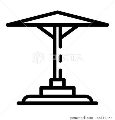 Garden umbrella icon, outline style 68114268