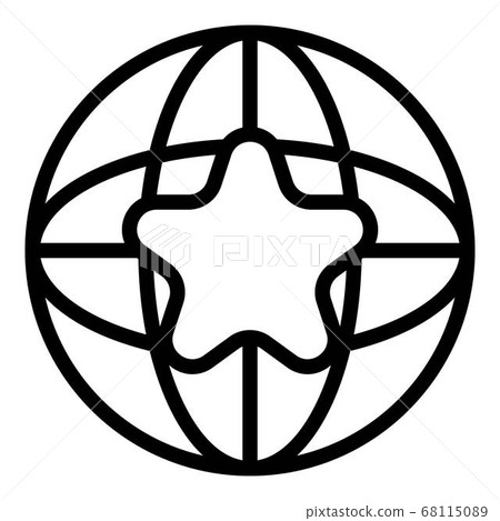 Global adword icon, outline style Global adword icon, outline style 68115089