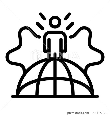 Global campaign icon, outline style - Stock Illustration [68115129] - PIXTA