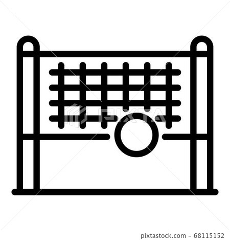 Volleyball net icon, outline style 68115152