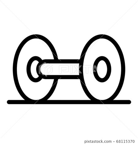 Dumbbell icon, outline style Dumbbell icon, outline style 68115370