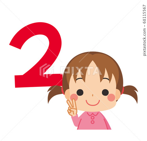 The little girl icon representing the number 2 The little girl icon representing the number 2 68115567