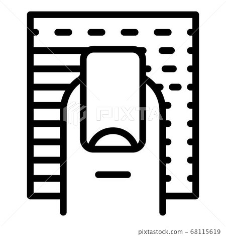 Fingerprint scanning icon, outline style Fingerprint scanning icon, outline style 68115619