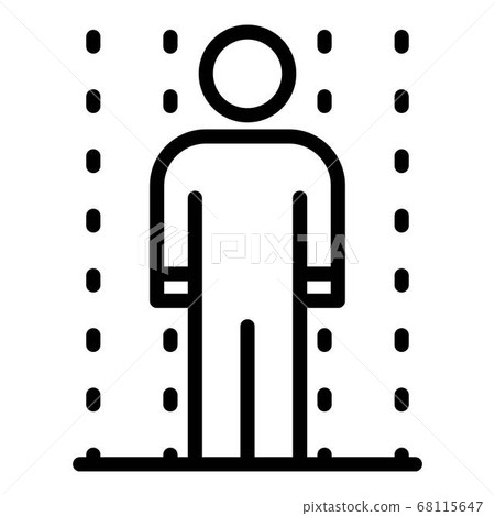 Man biometric scan icon, outline style Man biometric scan icon, outline style 68115647