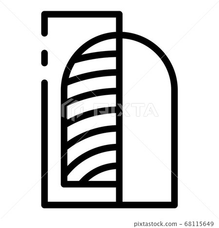 Scan fingerprint icon, outline style 68115649