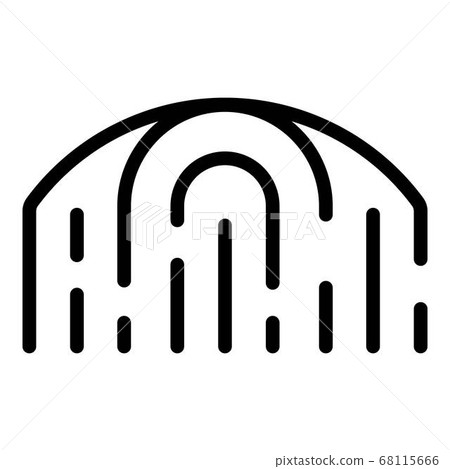 Biometric identification icon, outline style Biometric identification icon, outline style 68115666