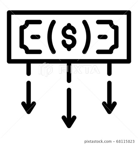 Dollar cash icon, outline style Dollar cash icon, outline style 68115823