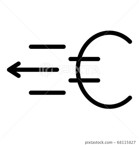 Euro money transfer icon, outline style Euro money transfer icon, outline style 68115827