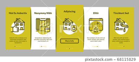 Apartment Building Onboarding Elements Icons Set Vector 68115829
