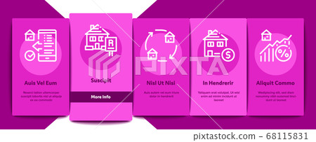 Apartment Building Onboarding Elements Icons Set Vector Apartment Building Onboarding Elements Icons Set Vector 68115831