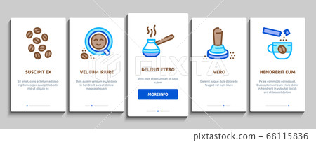 Coffee Energy Drink Onboarding Elements Icons Set Vector Coffee Energy Drink Onboarding Elements Icons Set Vector 68115836