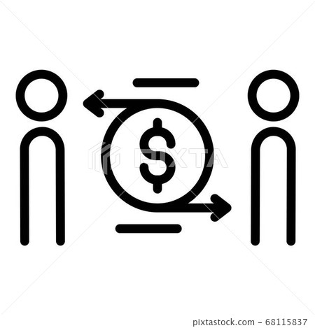People money transfer icon, outline style People money transfer icon, outline style 68115837