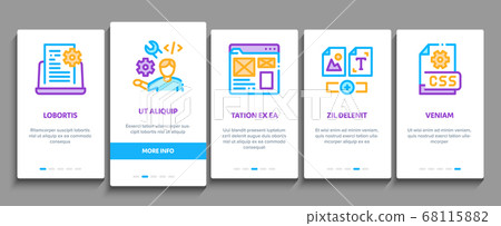 Front End Development Onboarding Elements Icons Set Vector Front End Development Onboarding Elements Icons Set Vector 68115882