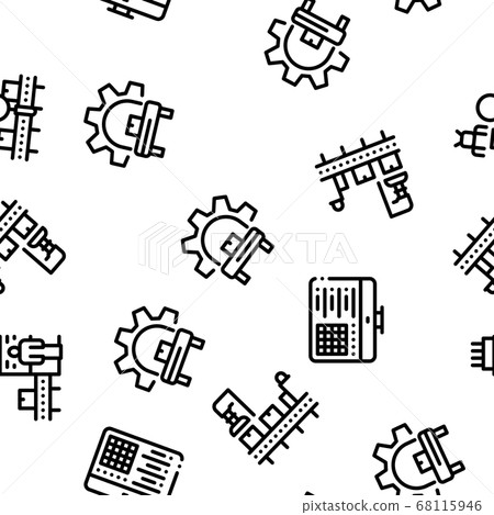 Manufacturing Process Seamless Pattern Vector Manufacturing Process Seamless Pattern Vector 68115946
