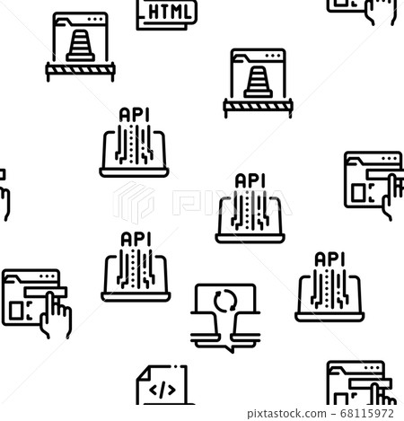 Front End Development Seamless Pattern Vector Front End Development Seamless Pattern Vector 68115972
