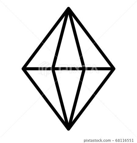 Gem stone icon, outline style Gem stone icon, outline style 68116551