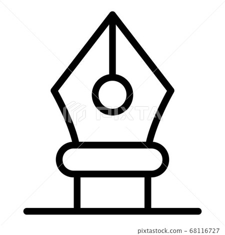 Ink pen icon, outline style 68116727