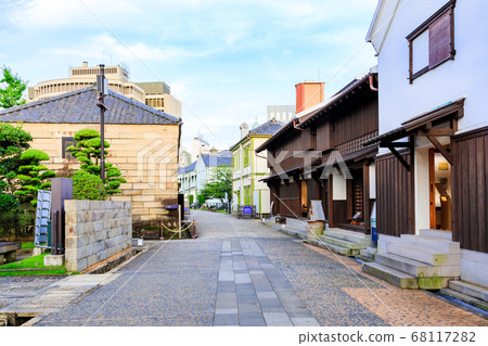 A restored old townscape of Dejima, Nagasaki city A restored old townscape of Dejima, Nagasaki city 68117282