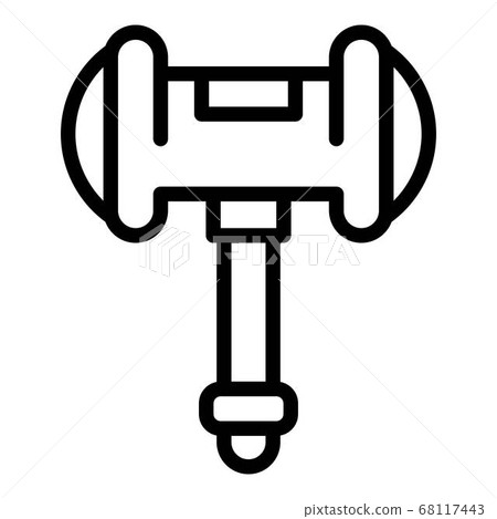 Wood gavel icon, outline style Wood gavel icon, outline style 68117443