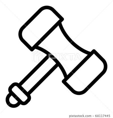 Judge gavel icon, outline style Judge gavel icon, outline style 68117445
