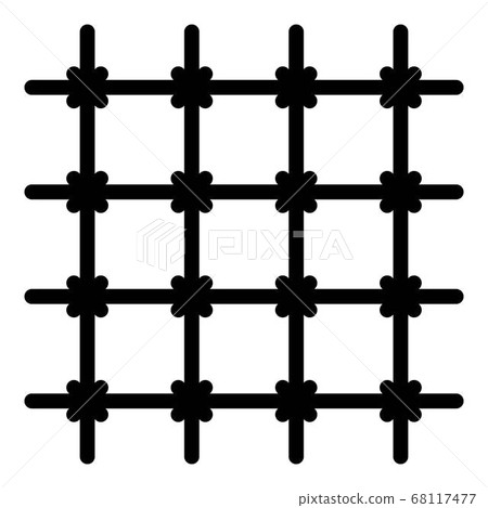 Prison room gate icon, outline style Prison room gate icon, outline style 68117477